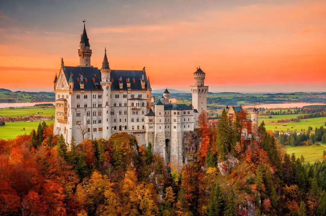 Neuschwanstein aus der Vogelperspektive